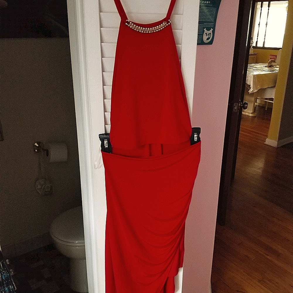 Red dress with cut out sz. S-M